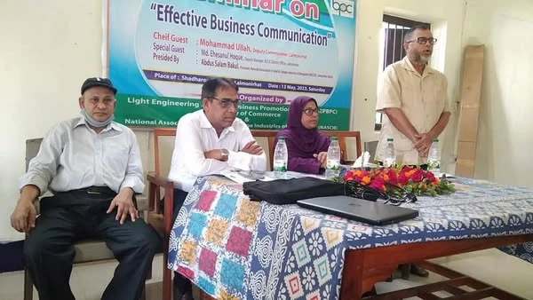 জাতীয় ক্ষুদ্র ও কুটির শিল্প সমিতি বাংলাদেশ,নাসিব ও বিপিসি বানিজ্য মন্ত্রণালয় এর যৌথ আয়োজনে নাসিব লালমনিরহাট জেলা শাখায় "Effective Business Communication" শীর্ষক দিনব্যাপী সেমিনার সম্পন্ন হয়।